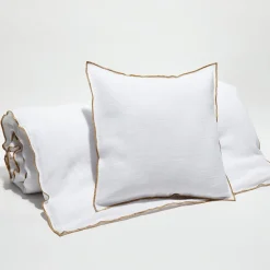 Apotheca Coussins, Galettes De Sièges^Housse de coussin en lin lavé blanche - 45x45 cm