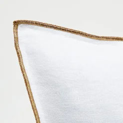 Apotheca Coussins, Galettes De Sièges^Housse de coussin en lin lavé blanche - 45x45 cm