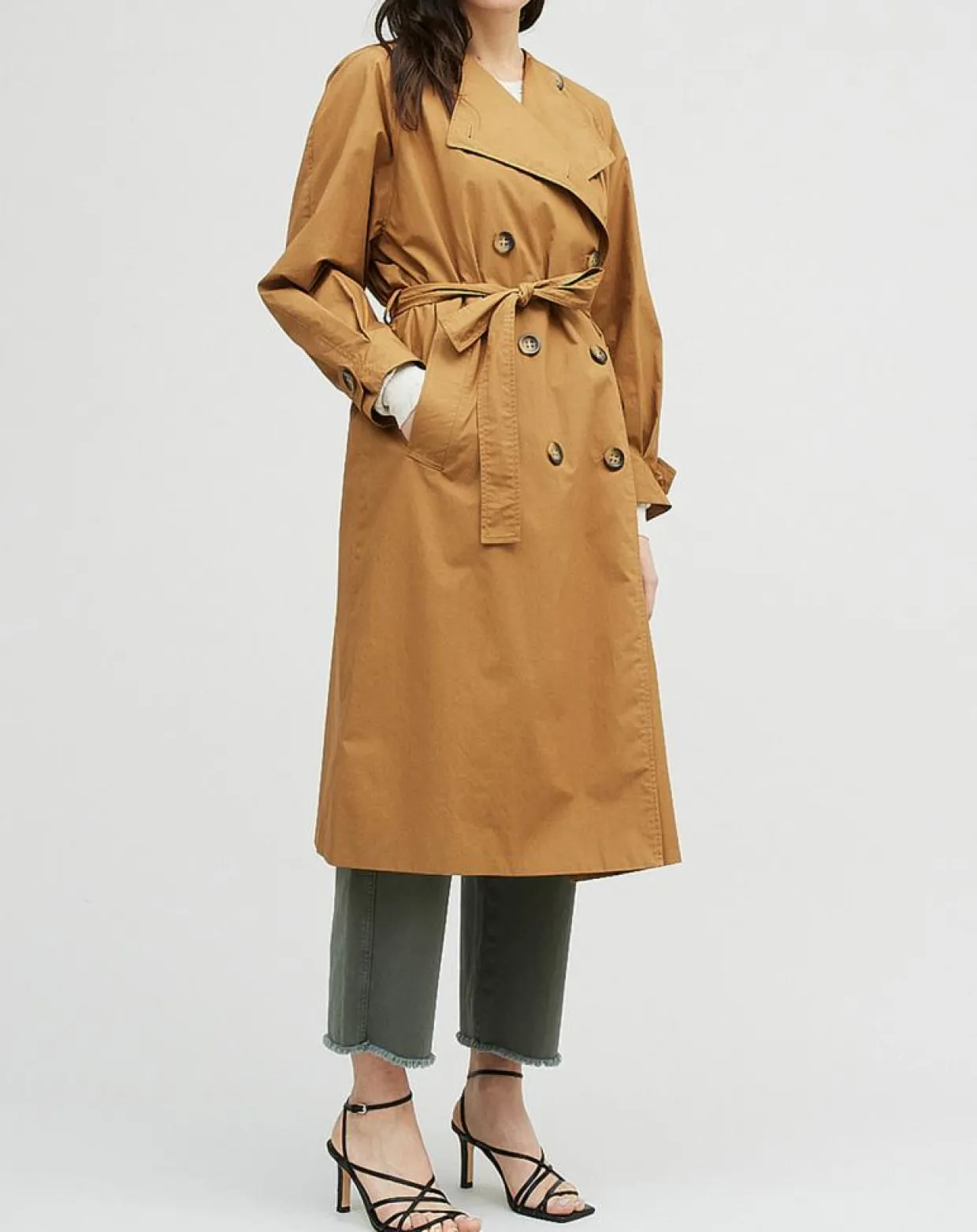 Femme Chloé Stora Manteaux^Imperméable en Toile de coton Guy camel