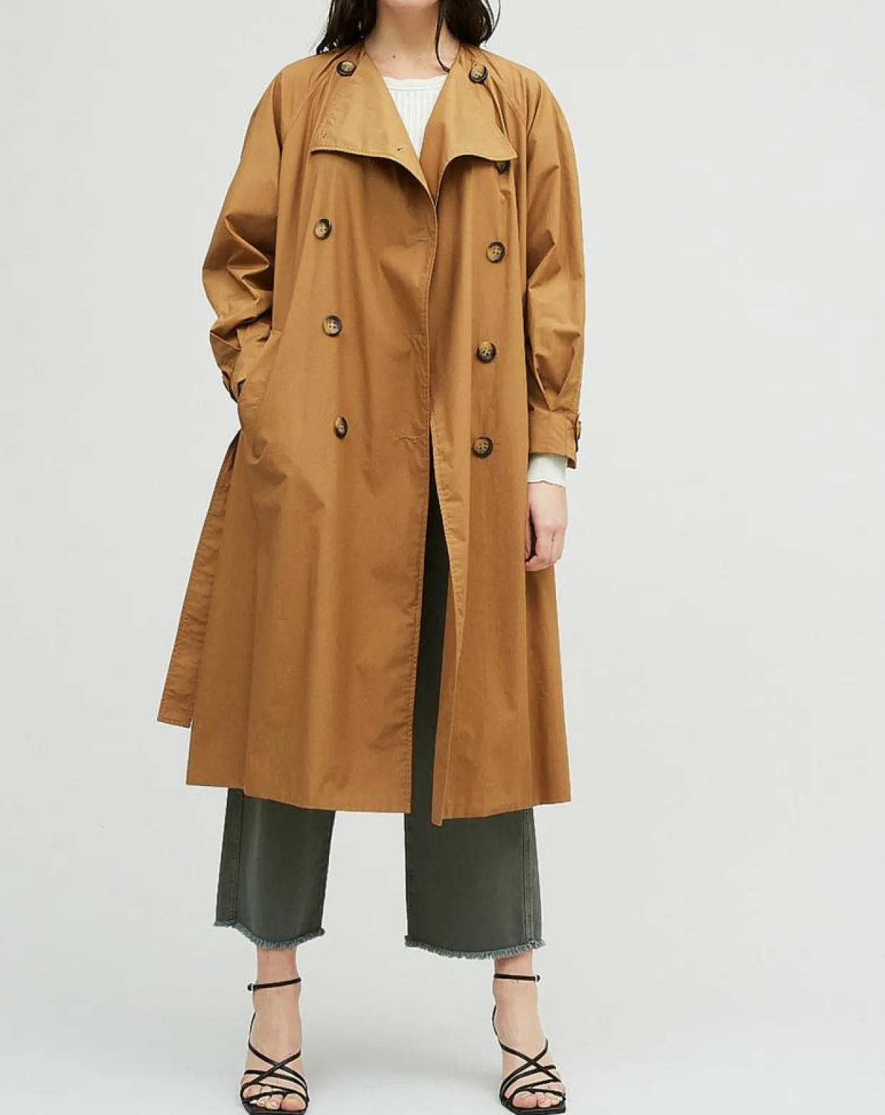 Femme Chloé Stora Manteaux^Imperméable en Toile de coton Guy camel