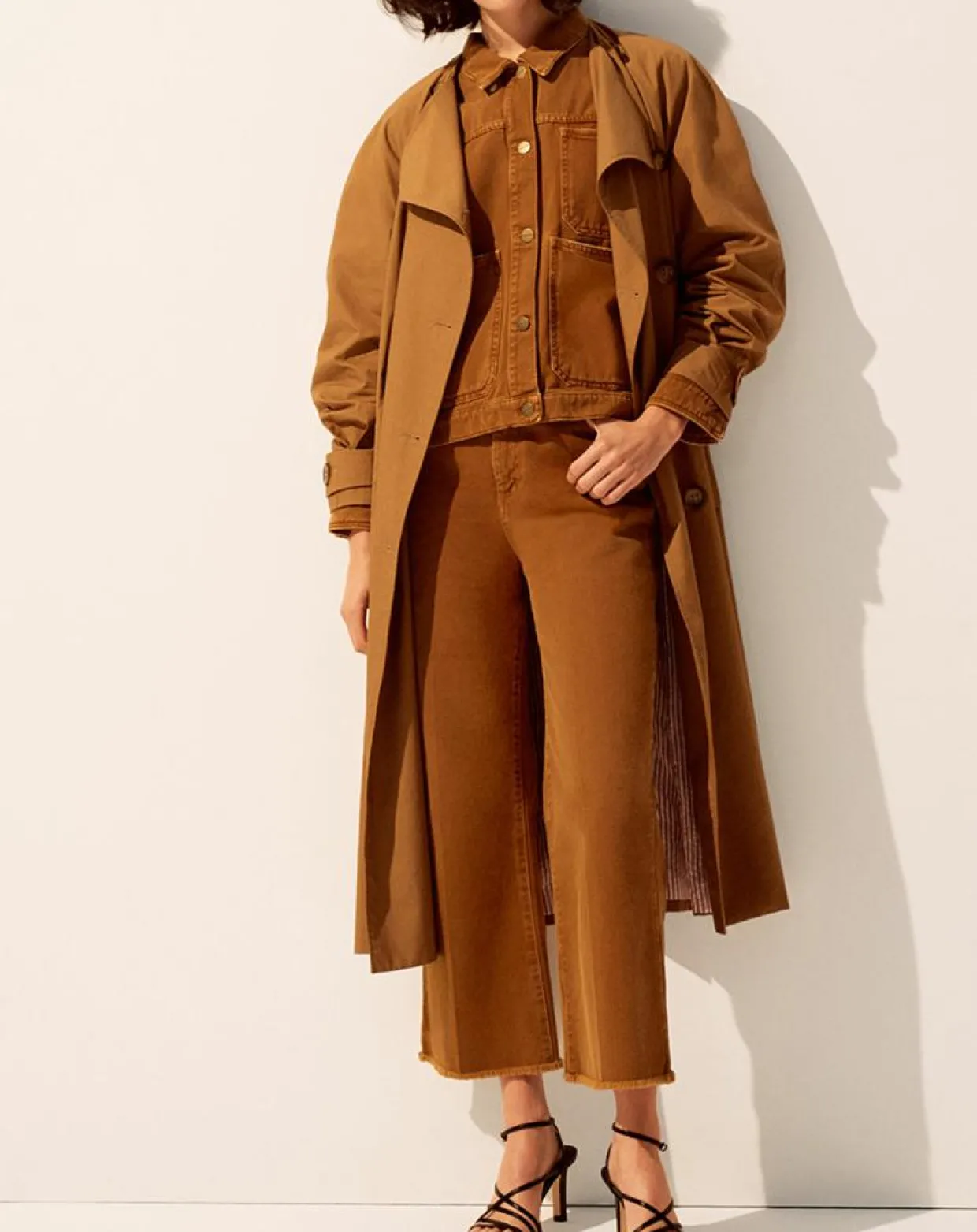 Femme Chloé Stora Manteaux^Imperméable en Toile de coton Guy camel