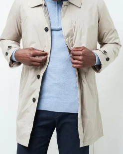 Homme Hackett London Manteaux^Imperméable Lightweight Mac beige
