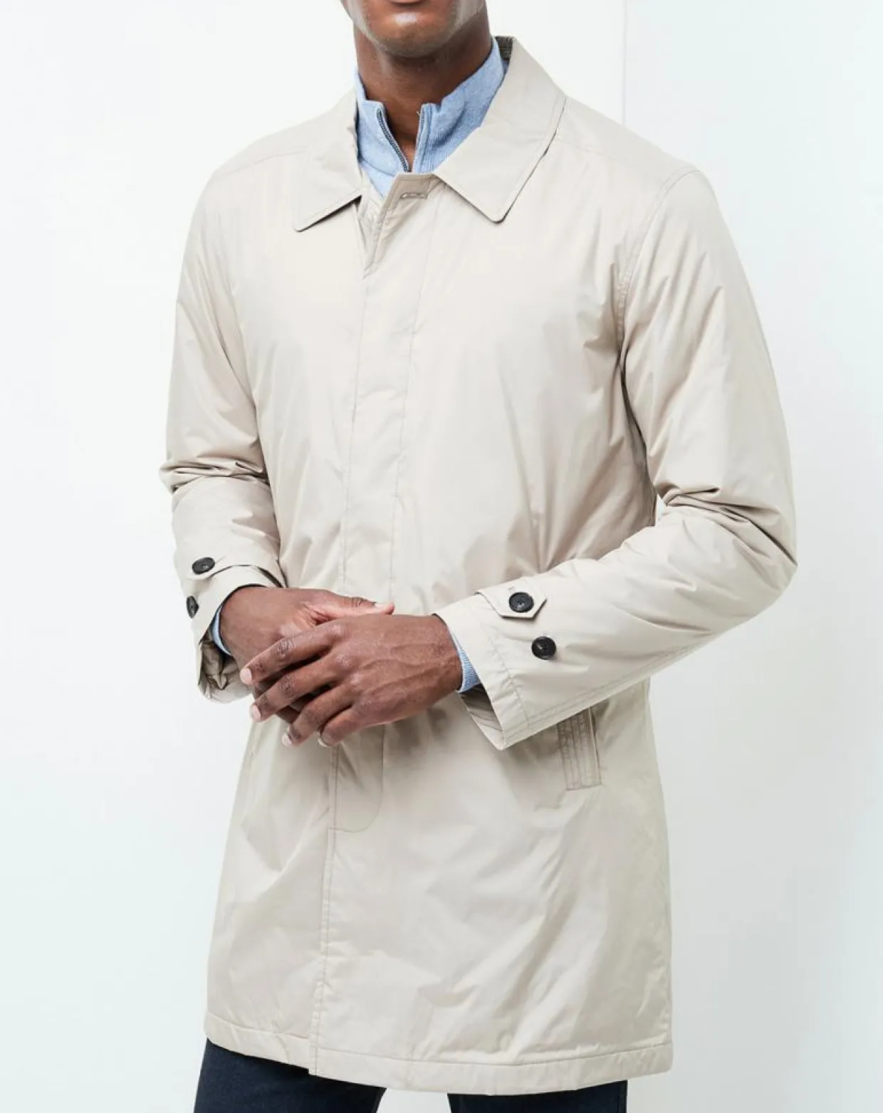 Homme Hackett London Manteaux^Imperméable Lightweight Mac beige