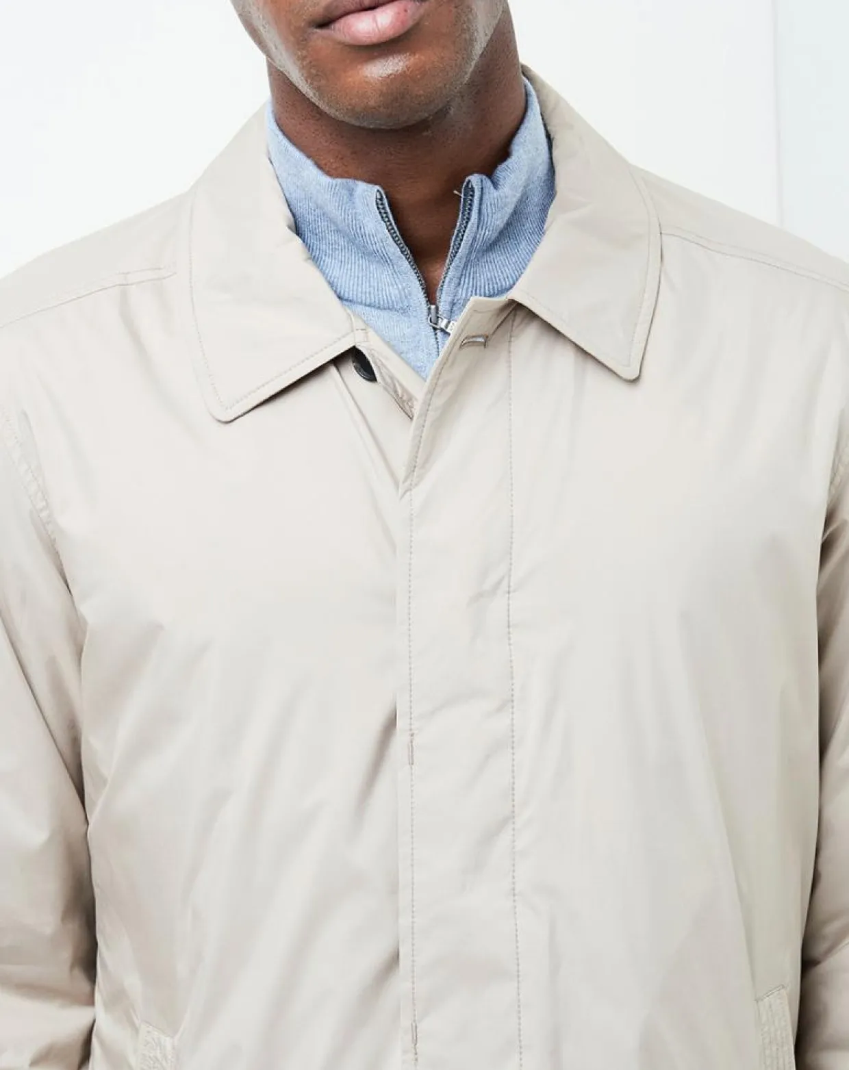 Homme Hackett London Manteaux^Imperméable Lightweight Mac beige