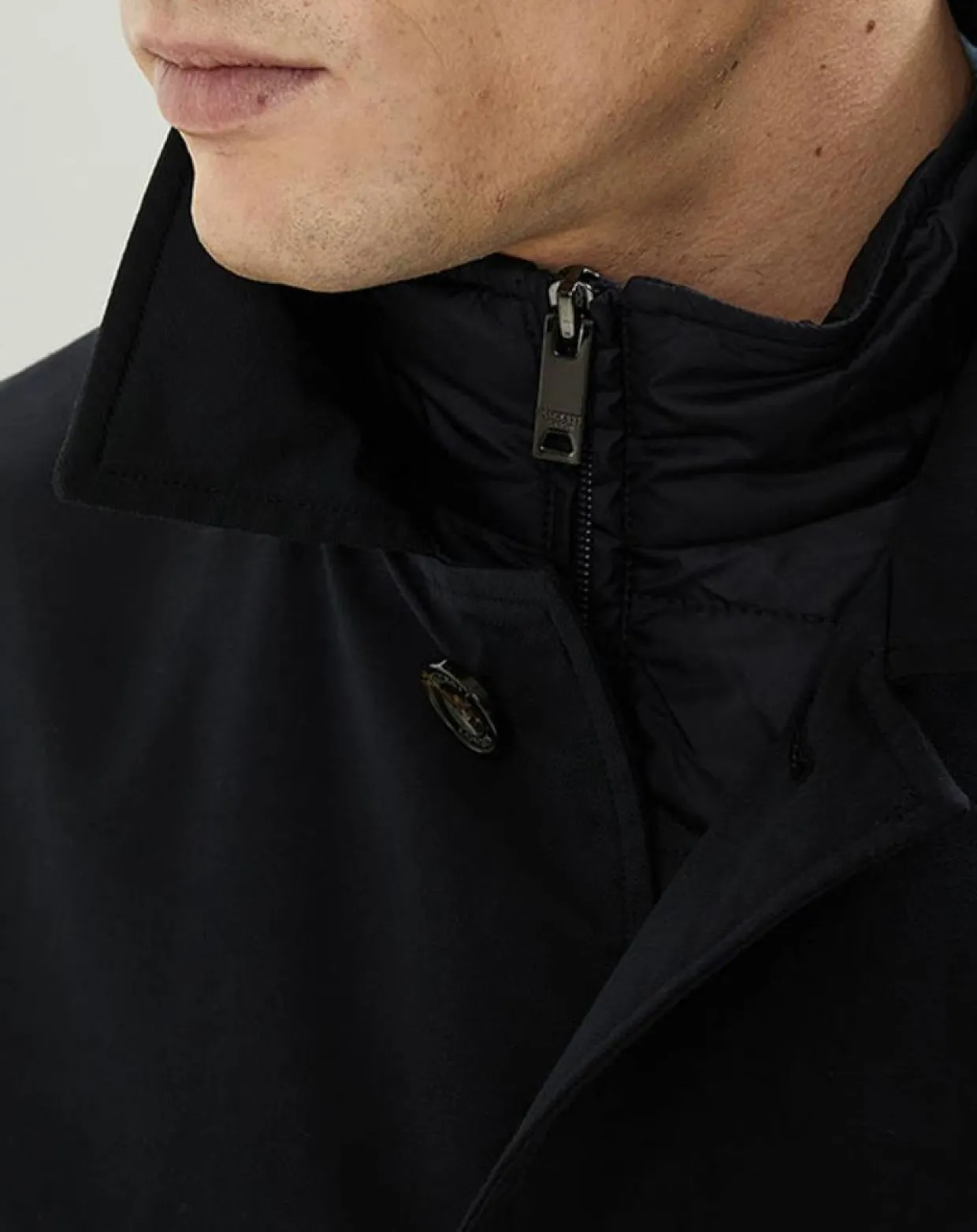 Homme Hackett London Manteaux^Imperméable Membrane bleu marine