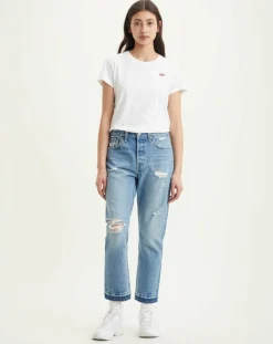 Femme Levi's® Jeans^Jean 501 Crop coupe droite bleu