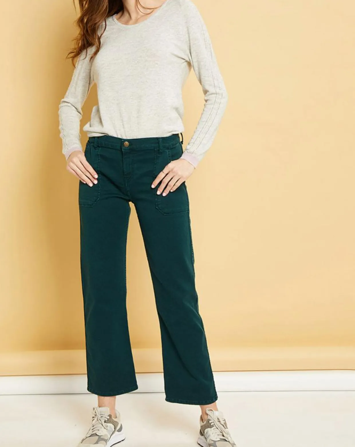 Jean Denim Georgia vert bouteille-Acquaverde Discount