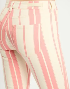 Femme Scotch & Soda Jeans^Jean à rayures rose/écru