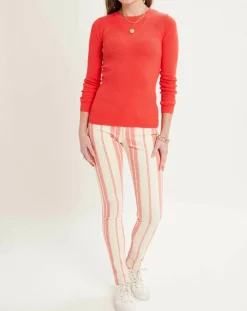 Femme Scotch & Soda Jeans^Jean à rayures rose/écru