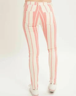 Femme Scotch & Soda Jeans^Jean à rayures rose/écru