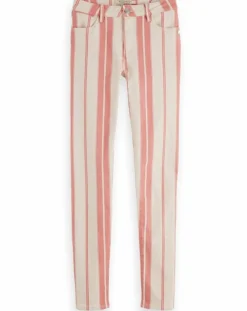 Femme Scotch & Soda Jeans^Jean à rayures rose/écru
