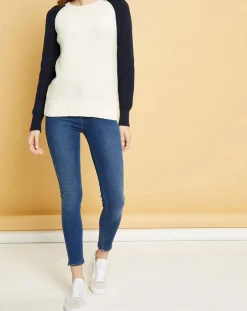 Femme Acquaverde Jeans^Jean slim Twiggy bleu foncé
