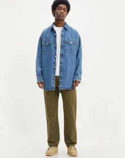 Homme Levi's® Jeans^Jean 551™ Z en Coton & Chanvre Authentic Straight vert kaki