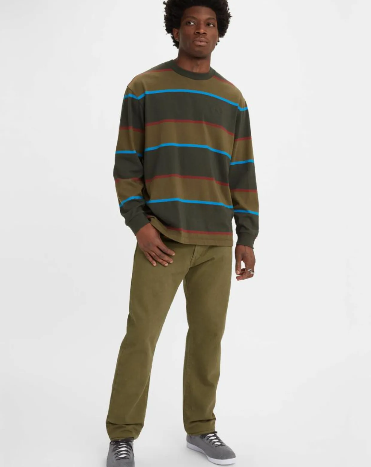 Homme Levi's® Jeans^Jean 551™ Z en Coton & Chanvre Authentic Straight vert kaki