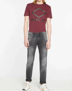 Homme Replay Jeans^Jean ajusté Anbass Overdry gris foncé