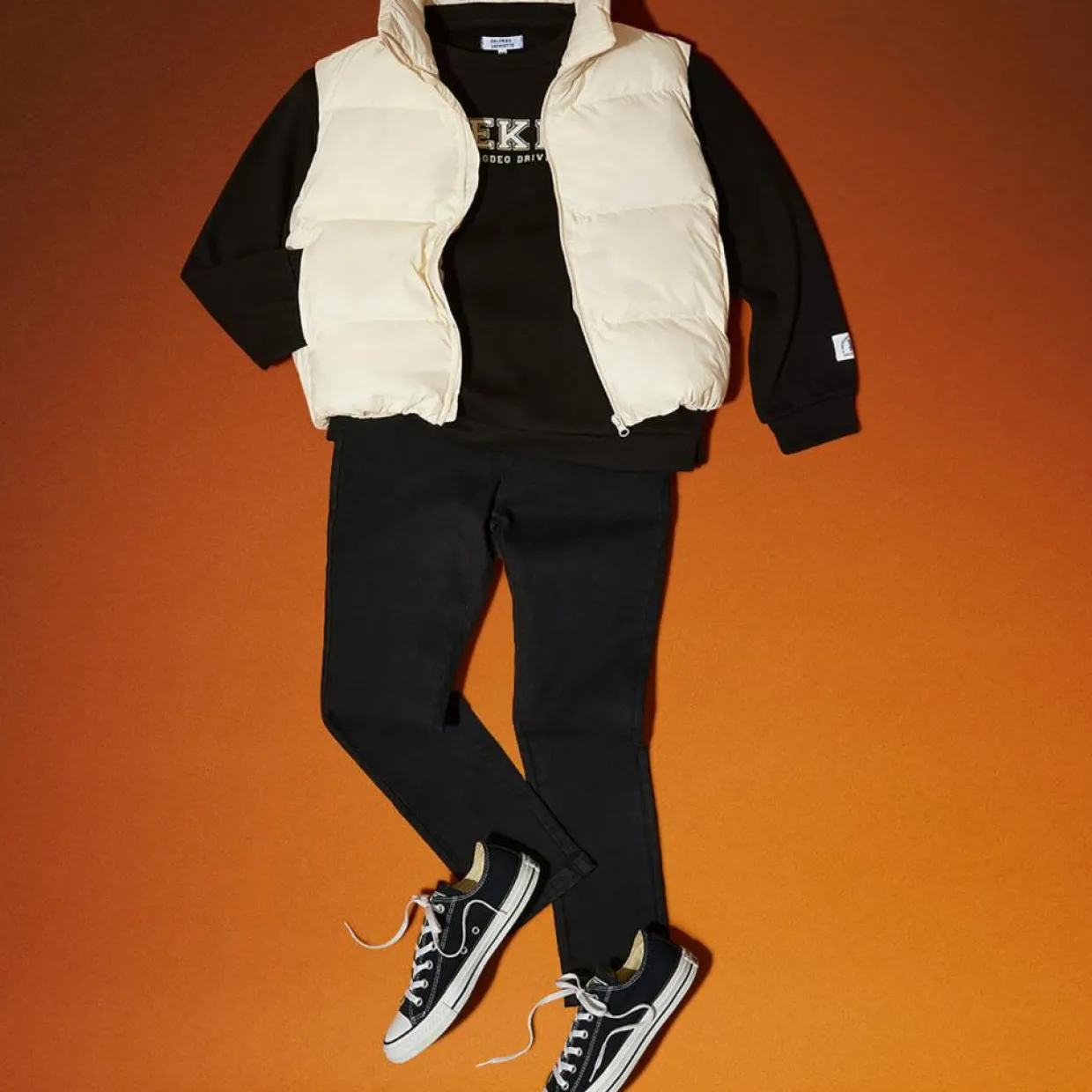 Enfant Galeries Lafayette & Kids Garçon^Jean ajusté en Coton bio Karl stretch noir