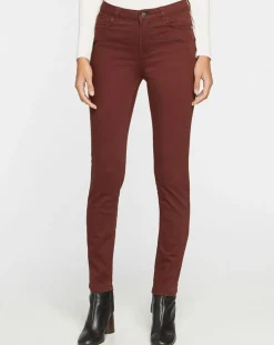 Jean ajusté Gerly en Toile de coton marron foncé-Galeries Lafayette Online