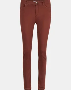 Jean ajusté Gerly en Toile de coton marron foncé-Galeries Lafayette Online