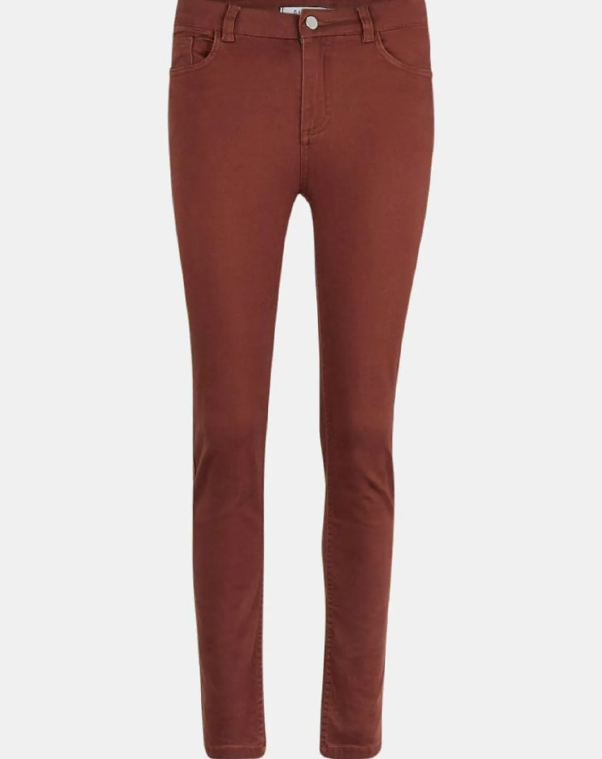 Jean ajusté Gerly en Toile de coton marron foncé-Galeries Lafayette Online