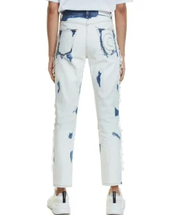 Femme Desigual Jeans^Jean Bleach blanc/bleu