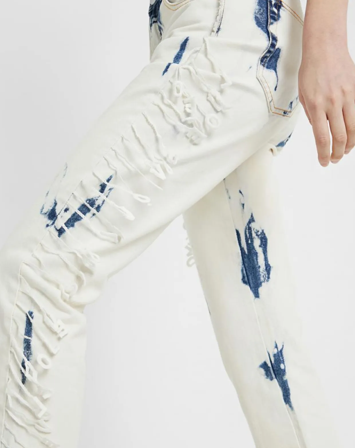 Femme Desigual Jeans^Jean Bleach blanc/bleu