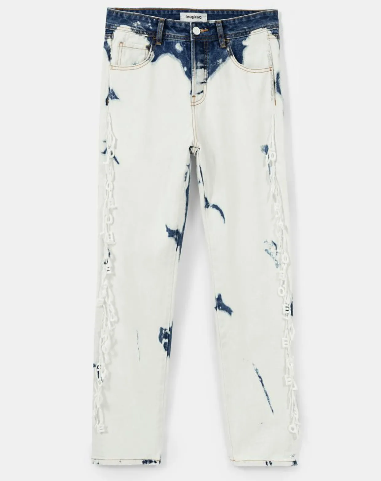 Femme Desigual Jeans^Jean Bleach blanc/bleu