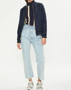 Femme Scotch & Soda Jeans^Jean boyfriend crop det couture bleu clair