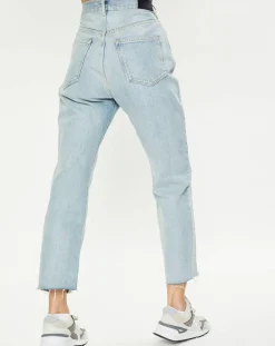 Femme Scotch & Soda Jeans^Jean boyfriend crop det couture bleu clair