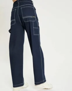 Femme Element Jeans^Jean brut large bleu foncé