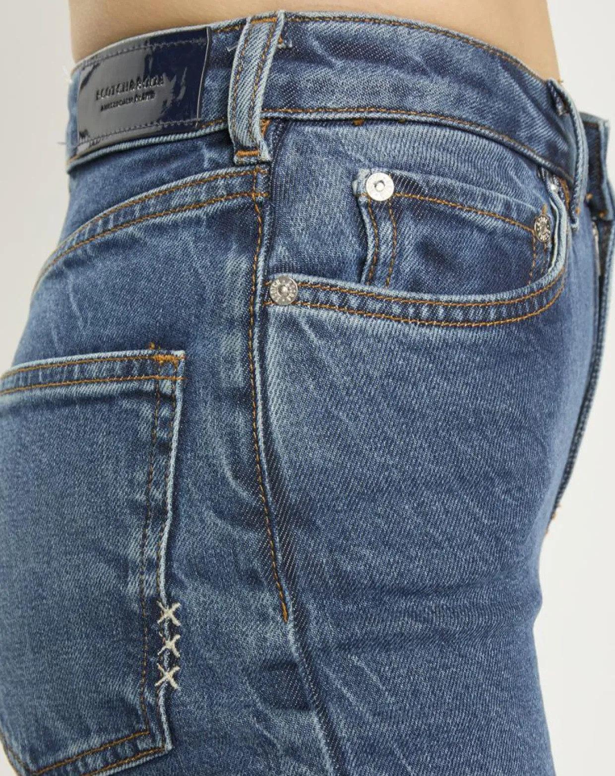 Jean charm flare taille haute bleu moyen-Scotch & Soda Discount