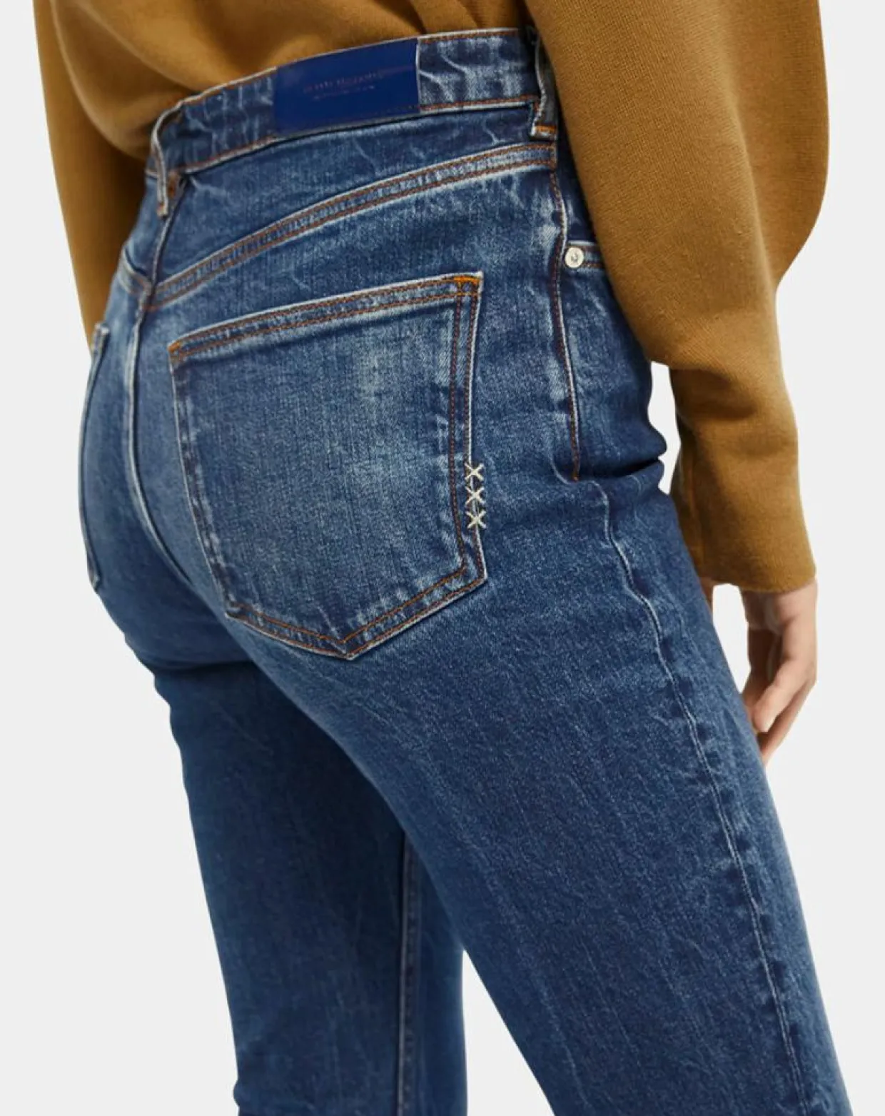 Jean charm flare taille haute bleu moyen-Scotch & Soda Discount