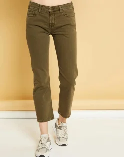 Femme Acquaverde Jeans^Jean cropped Natural Nils army