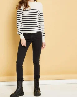 Femme Acquaverde Pantalons^Jean Denim Black Hanneli bleu marine