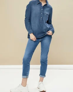 Femme Acquaverde Jeans^Jean droit Arizona bleu