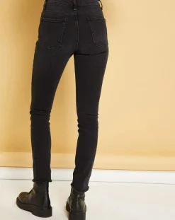 Femme Acquaverde Jeans^Jean droit Chiara noir vintage