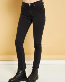 Femme Acquaverde Jeans^Jean droit Chiara noir vintage