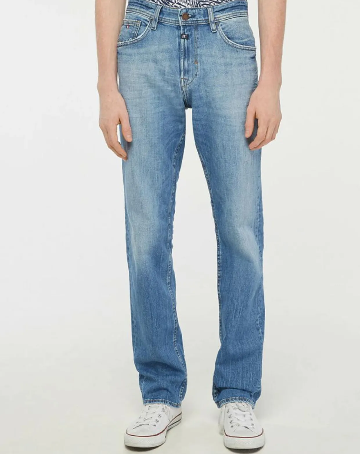 Jean Droit Datte délavé bleu-Kaporal 5 Hot