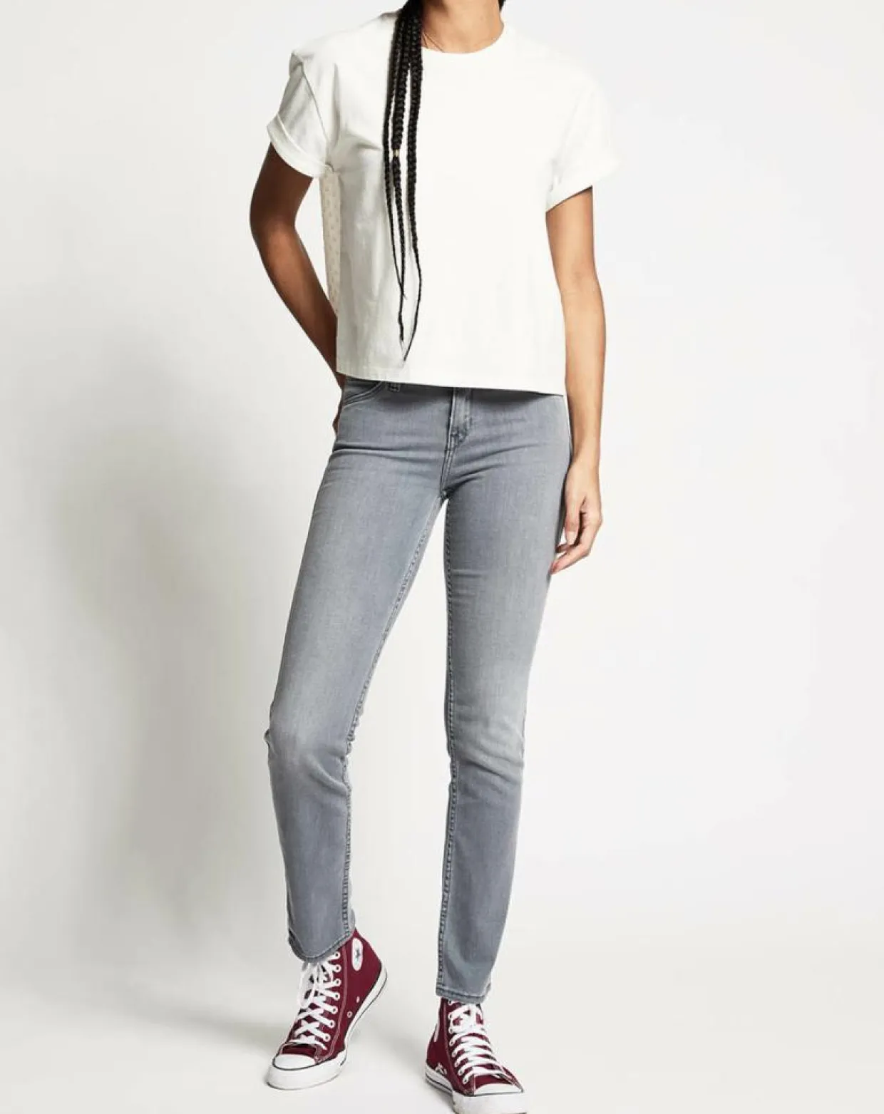 Jean droit Elly Hr gris-Lee Sale