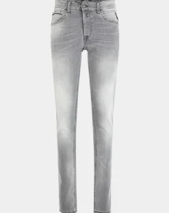Homme Replay Jeans^Jean droit en Coton Bio 573 Grover gris moyen