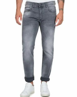 Homme Replay Jeans^Jean droit en Coton Bio 573 Grover gris moyen