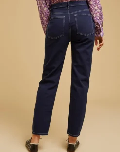 Jean droit en Coton Remi marine-Chloé Stora Clearance