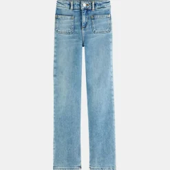 Enfant Scotch & Soda Garçon^Jean droit en Toile de coton bio bleu