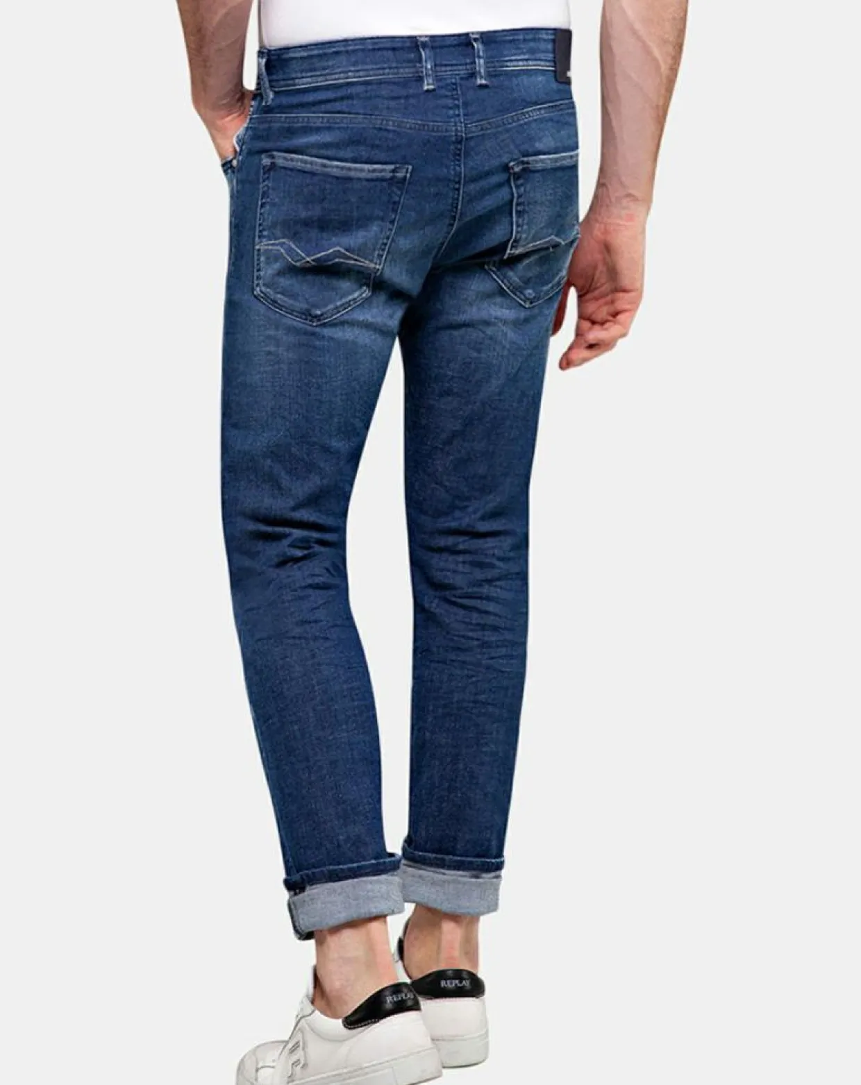 Jean Droit Grover bleu foncé-Replay Sale