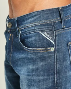 Homme Replay Jeans^Jean Droit Grover Green Is Better bleu