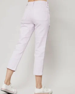 Jean Droit Leg Crop rose pâle-J.Crew