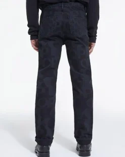 Jean Droit Logo noir délavé-The Kooples Outlet