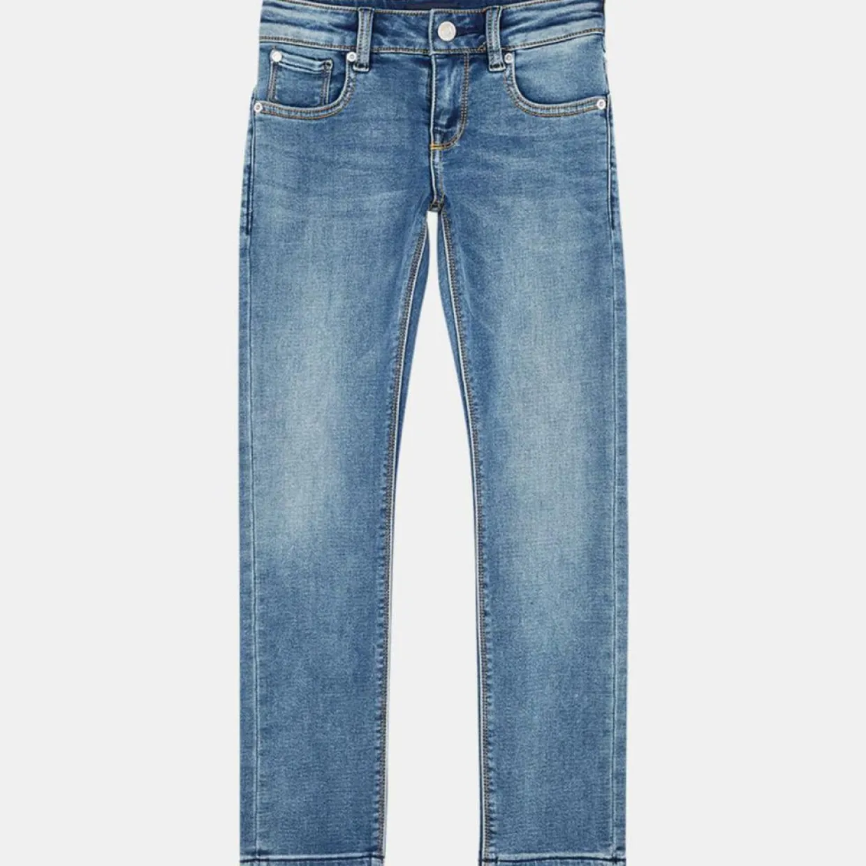 Enfant Scotch & Soda Fille^Jean droit Tiger en Toile de coton délavé bleu