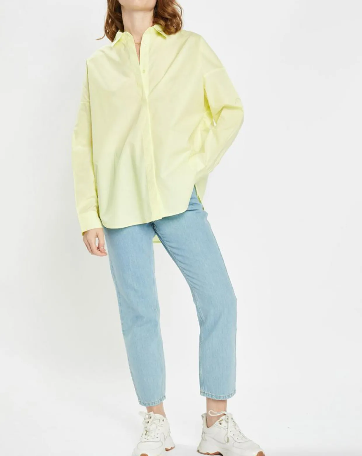 Jean en Coton Bio Capri boutons bleu clair-Galeries Lafayette