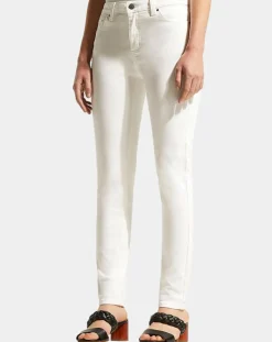 Jean en Coton Bio Lslim blanc-Galeries Lafayette