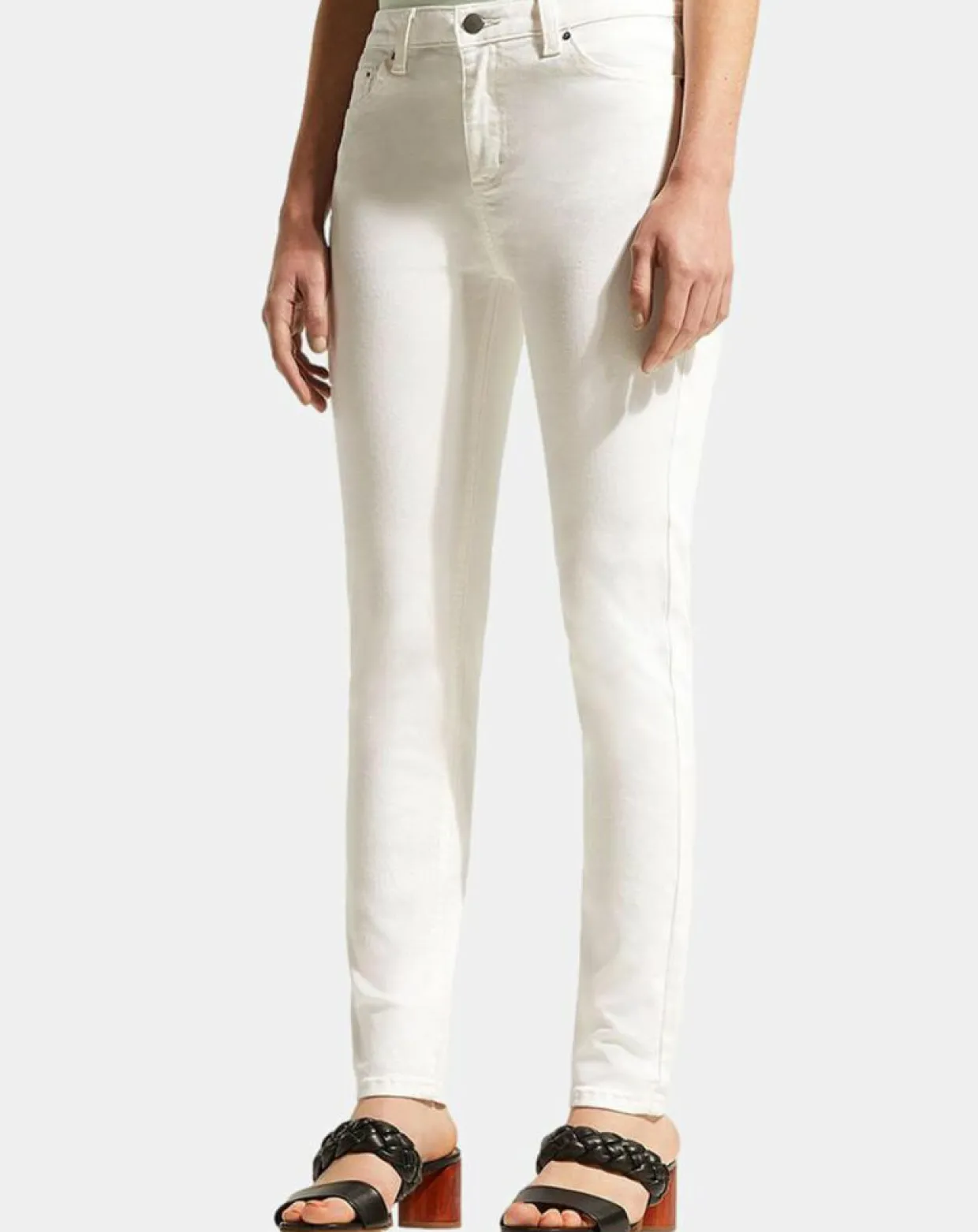 Jean en Coton Bio Lslim blanc-Galeries Lafayette